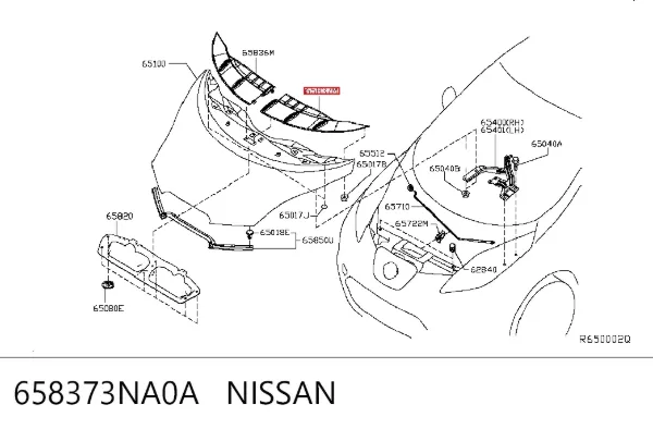 Накладка капоту Nissan LEAF I