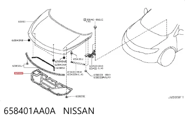 Шумоізоляція капота Nissan Murano Z51
