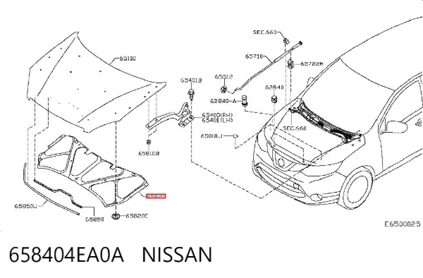 Шумоізоляція капота Nissan Qashqai II