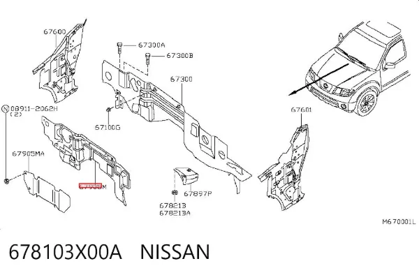  678103X00A Nissan/Infiniti
