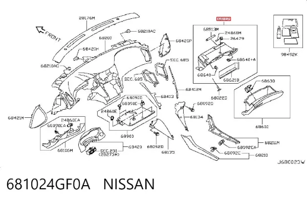  681024GF0A Nissan/Infiniti