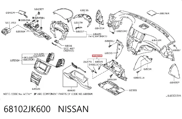  68102JK600 Nissan/Infiniti