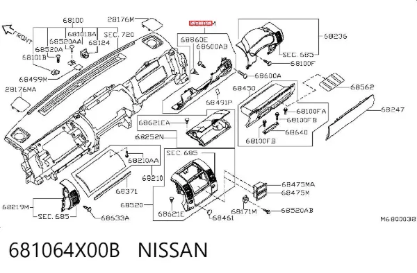  681064X00B Nissan/Infiniti
