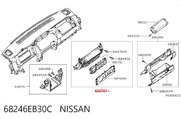  68246EB30C Nissan/Infiniti