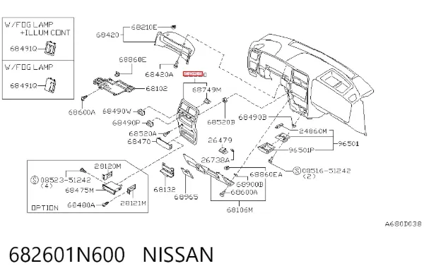  682601N600 Nissan/Infiniti