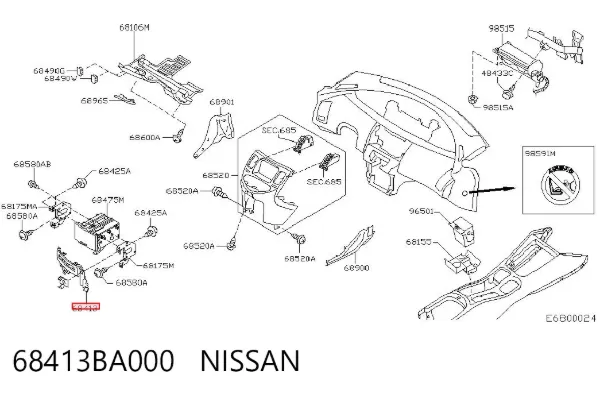  68413BA000 Nissan/Infiniti