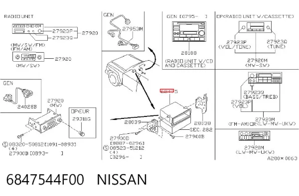  6847544F00 Nissan/Infiniti