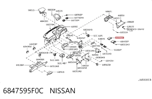  6847595F0C Nissan/Infiniti