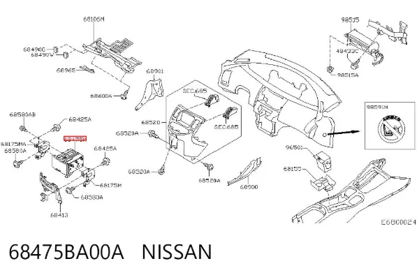  68475BA00A Nissan/Infiniti