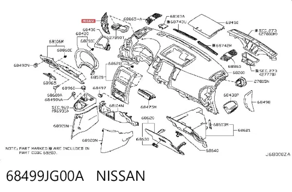  68499JG00A Nissan/Infiniti