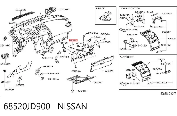  68520JD900 Nissan/Infiniti