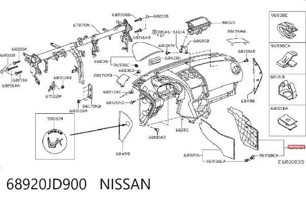 68920JD900 Nissan/Infiniti