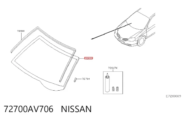 Лобове скло 72700AV706 Nissan/Infiniti