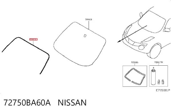 Накладка лобового скла Nissan JUKE NMUK