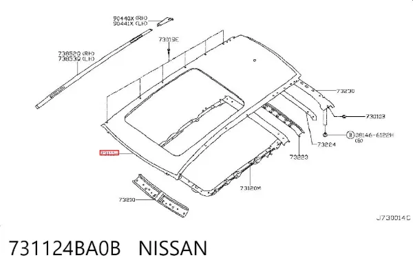 Дах 731124BA0B Nissan/Infiniti