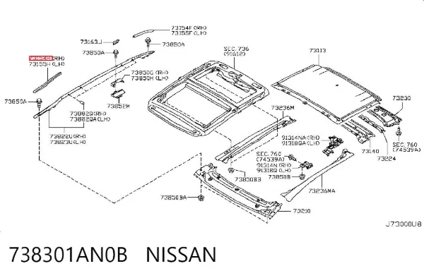  738301AN0B Nissan/Infiniti