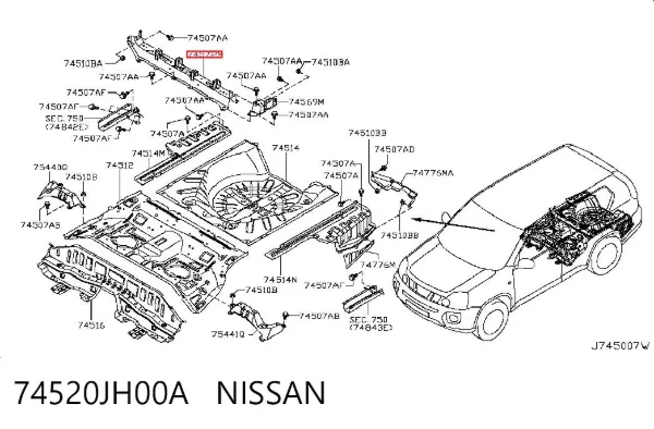  74520JH00A Nissan/Infiniti