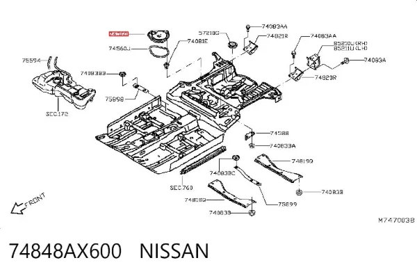  74848AX600 Nissan/Infiniti
