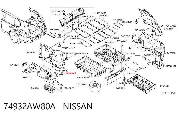  74932AW80A Nissan/Infiniti