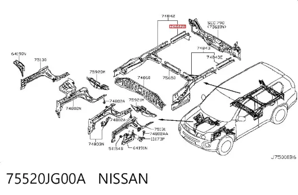  75520JG00A Nissan/Infiniti