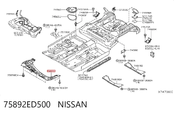 Захист двигуна Nissan Tiida C11X