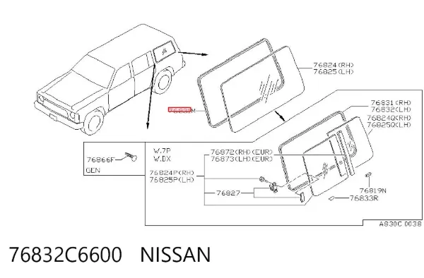  76832C6600 Nissan/Infiniti