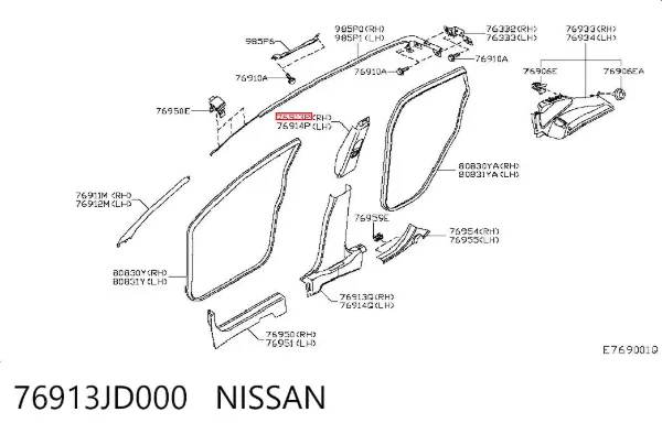  76913JD000 Nissan/Infiniti