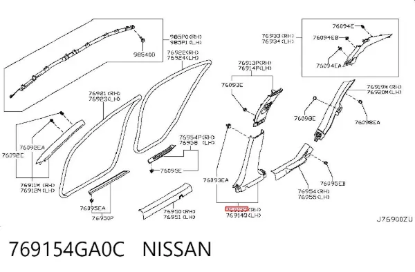  769154GA0C Nissan/Infiniti
