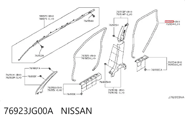  76923JG00A Nissan/Infiniti