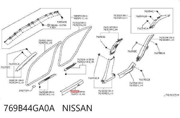  769B44GA0A Nissan/Infiniti