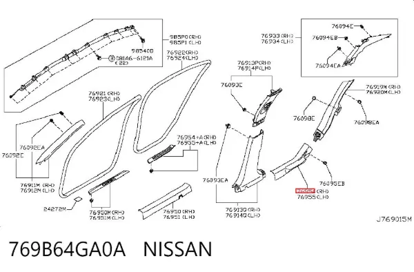  769B64GA0A Nissan/Infiniti