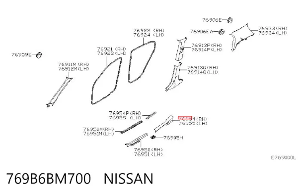  769B6BM700 Nissan/Infiniti