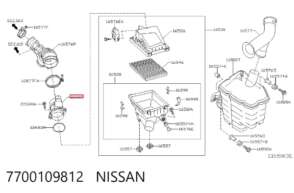 ДМРВ 7700109812 Nissan/Infiniti