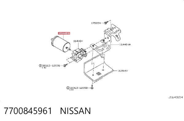 Паливний фільтр 7700845961 Nissan/Infiniti