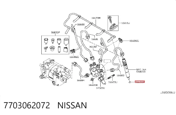 Кільце форсунки 7703062072 Nissan/Infiniti