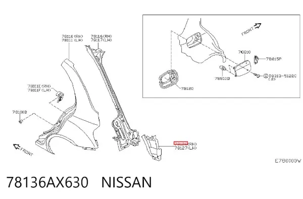  78136AX630 Nissan/Infiniti