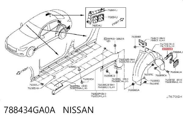  788434GA0A Nissan/Infiniti