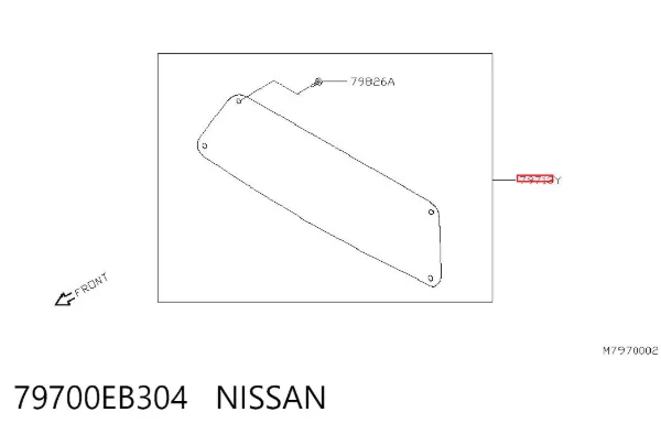 Заднє скло 79700EB304 Nissan/Infiniti
