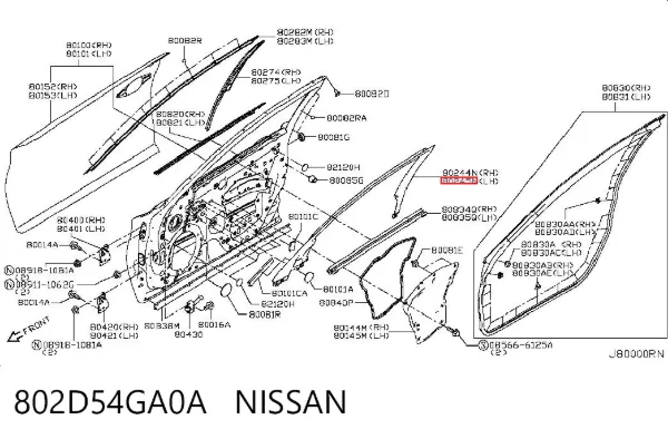  802D54GA0A Nissan/Infiniti