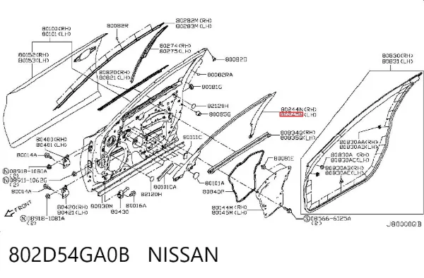  802D54GA0B Nissan/Infiniti