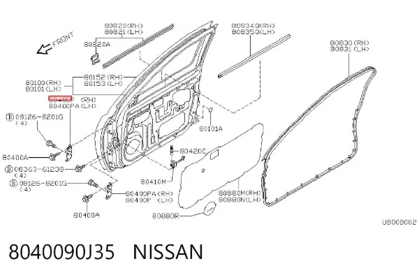  8040090J35 Nissan/Infiniti