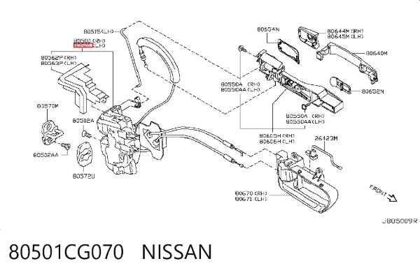 Замок передньої лівої двері Infiniti FX S50