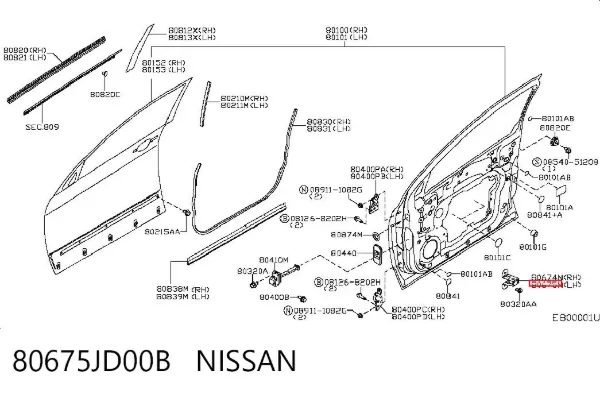  80675JD00B Nissan/Infiniti