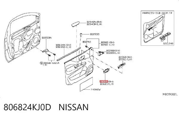  806824KJ0D Nissan/Infiniti