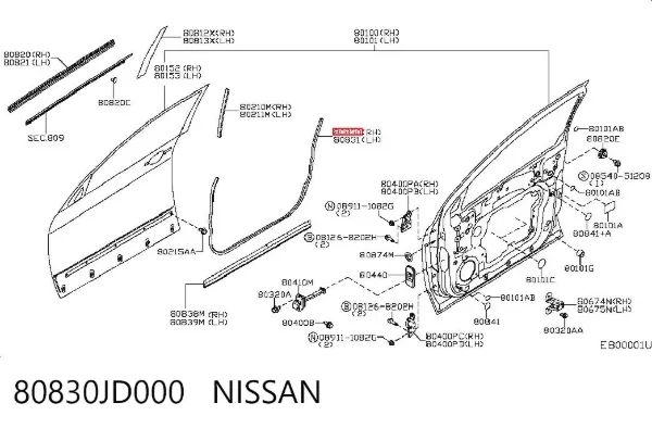  80830JD000 Nissan/Infiniti