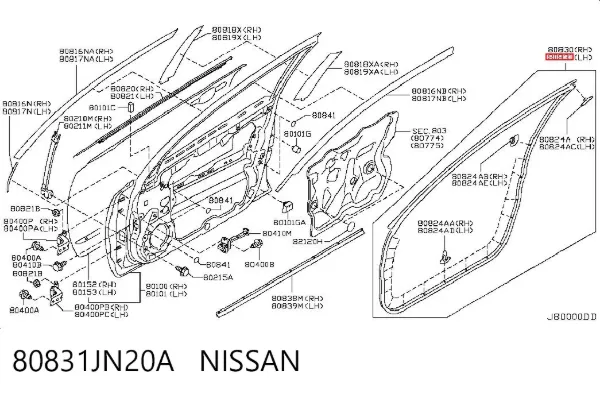  80831JN20A Nissan/Infiniti