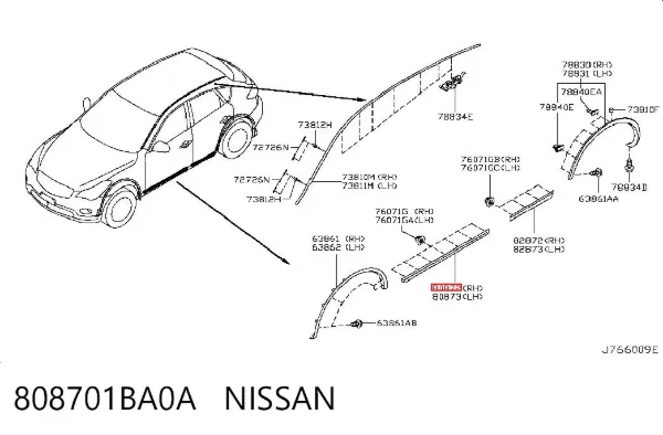  808701BA0A Nissan/Infiniti