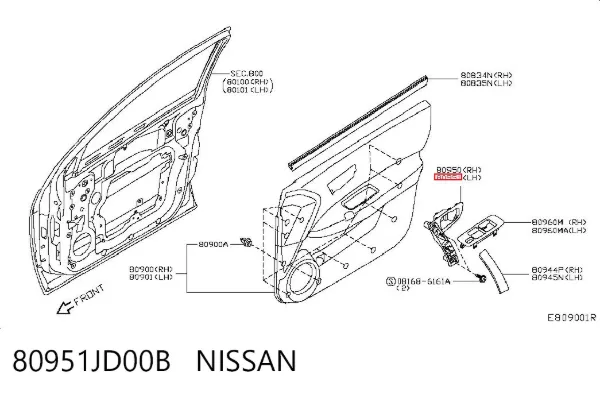  80951JD00B Nissan/Infiniti