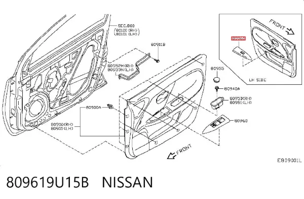  809619U15B Nissan/Infiniti
