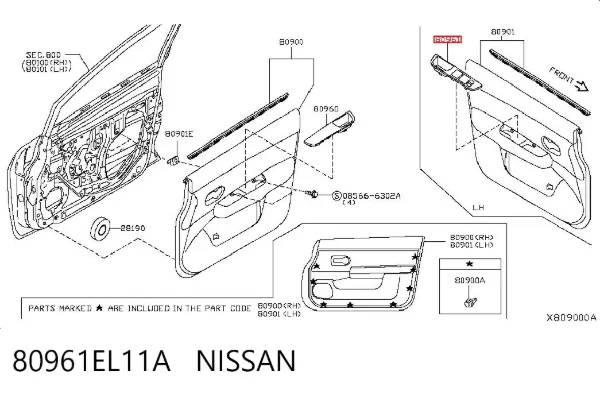  80961EL11A Nissan/Infiniti